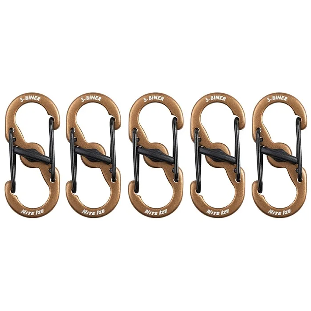 Mousqueton Aluminium S-Biner Microlock Combo de 5 - Nite Ize