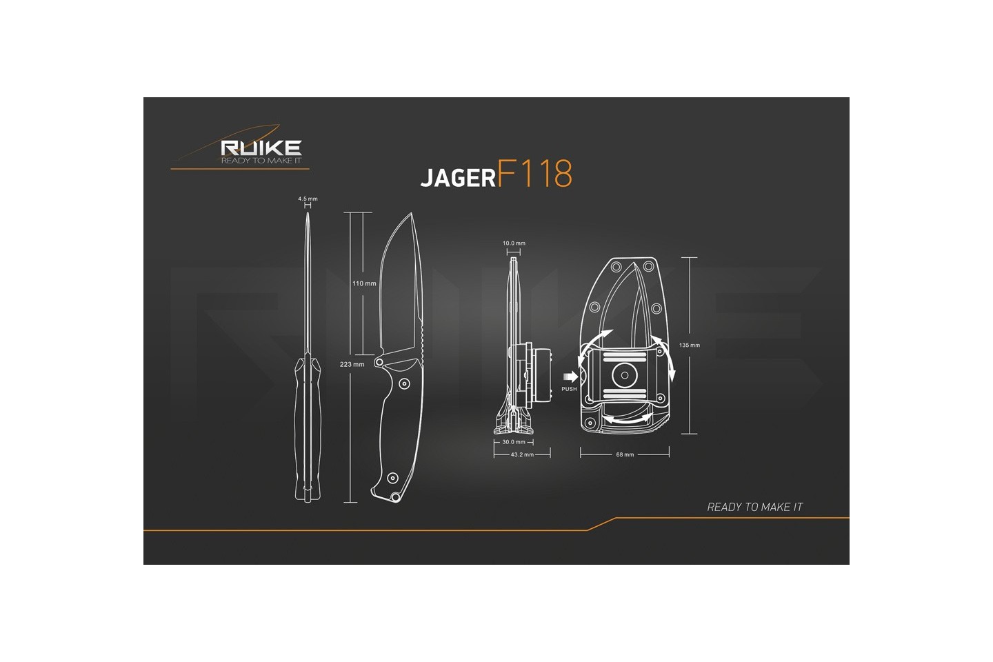 Couteau Ruike F118-B