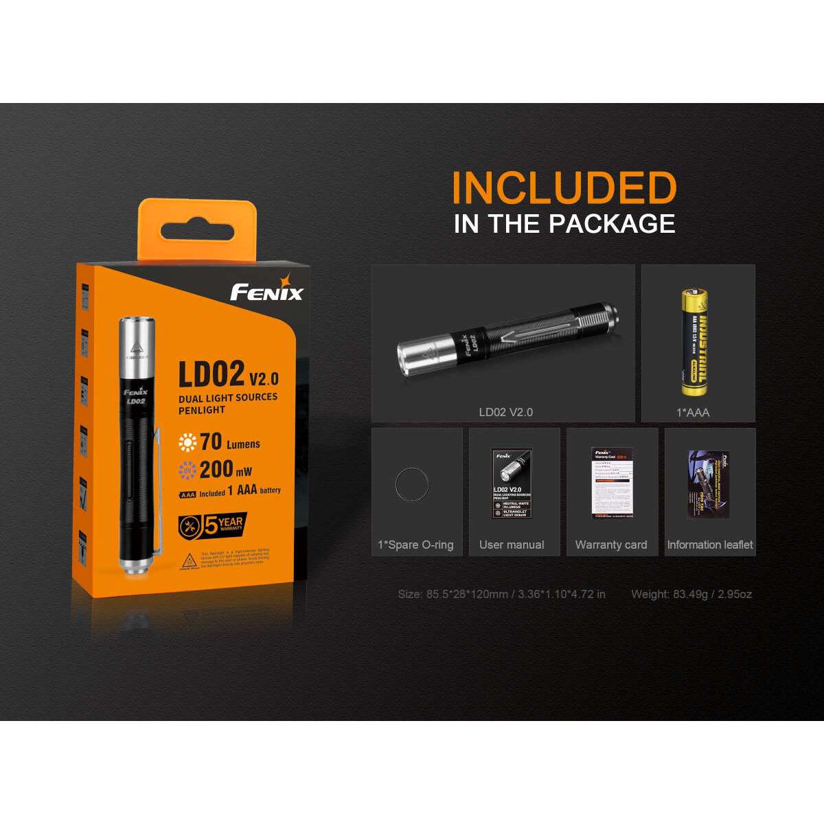 Lampe Fenix LD02 UV