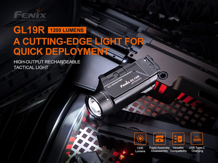 Lampe pour arme Fenix GL19R