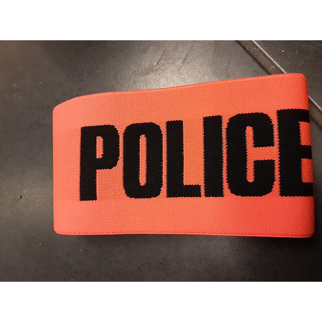 Brassard orange elastique Police