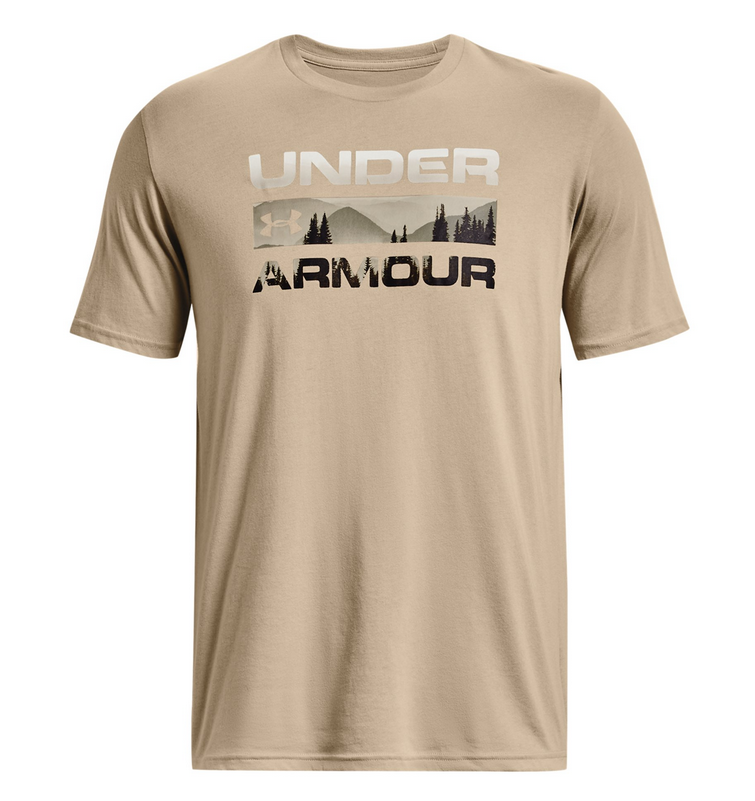 T-Shirt Under Armour Stacked Logo Fill City Khaki